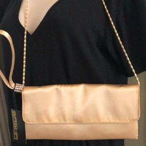 New evening golden satin clutch/ bag by Sacha
